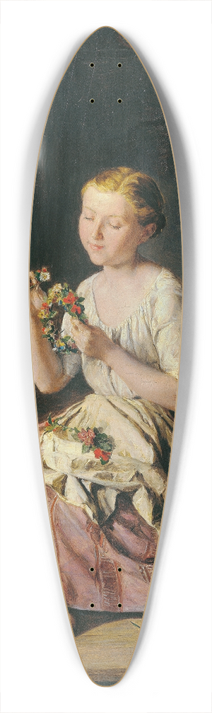 Ferdinand Georg Waldmller - The wreath winder 39.3 inch art pintail longboard deck