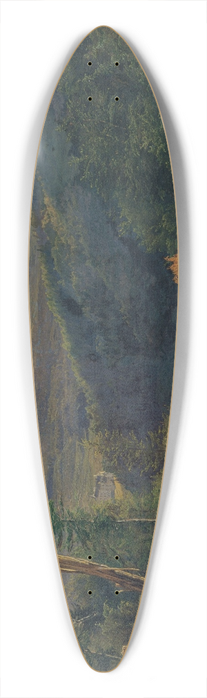 Ferdinand Georg Waldmller - Wienerwaldlandschaft mit Schloss Wildegg 39.3 inch art pintail longboard deck