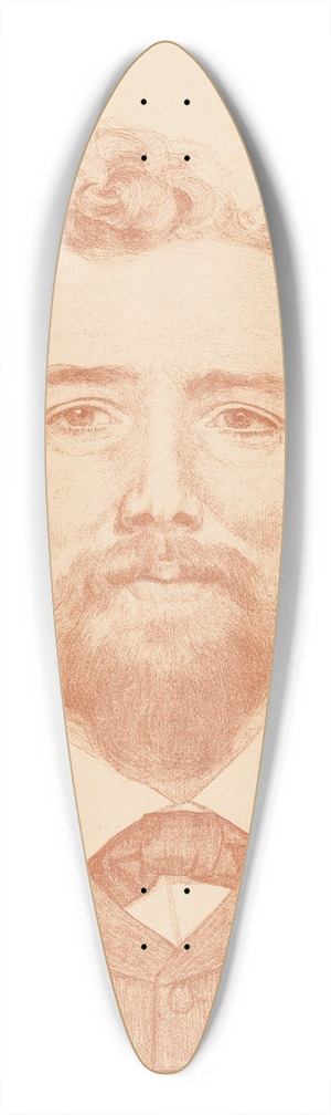 Ferdinand Hart Nibbrig - Portret van Pier Pander 39.3 inch art pintail longboard deck