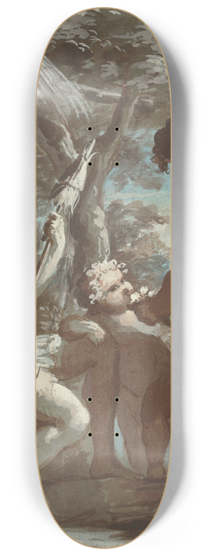 Carlo Alberto Baratta - Adam and Eve with Cain and Abel 8.25 inch art skate deck