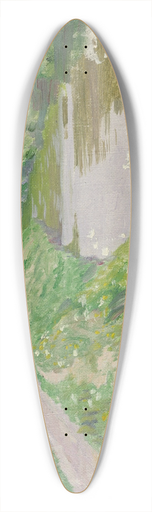 Ferdinand Katona - Landscape with a River 39.3 inch art pintail longboard deck