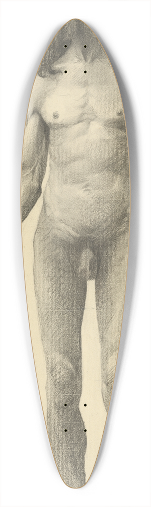 Ferdinand Katona - Nude man 39.3 inch art pintail longboard deck