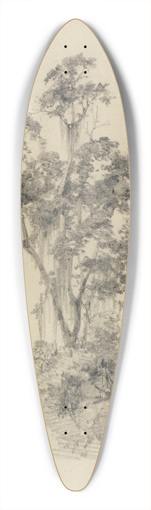 Ferdinand Keller - Baumstudie im Urwald 39.3 inch art pintail longboard deck