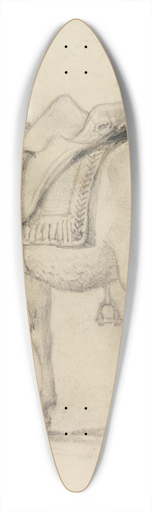 Ferdinand Keller - Studie gesatteltes Pferd, von hinten seitlich 39.3 inch art pintail longboard deck