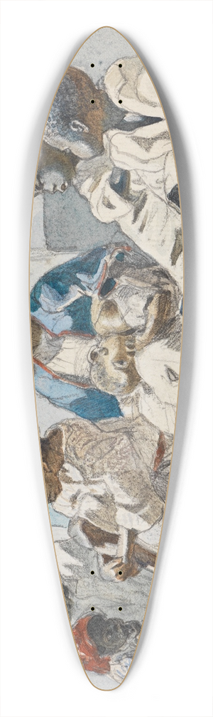 Ferdinand Keller - Studie von acht schwarzen Kindern in Brasilien 39.3 inch art pintail longboard deck Ferdinand Keller - Studie von acht schwarzen Kindern in Brasilien 39.3 inch art pintail longboard deck