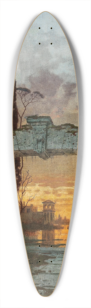 Ferdinand Knab - An Arcadian Landscape 39.3 inch art pintail longboard deck