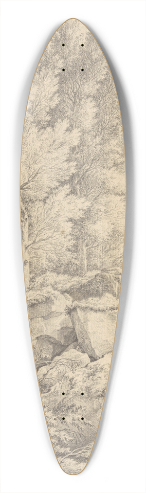Ferdinand Kobell - View of the Valley of Trippstadt in the Pfalz 39.3 inch art pintail longboard deck