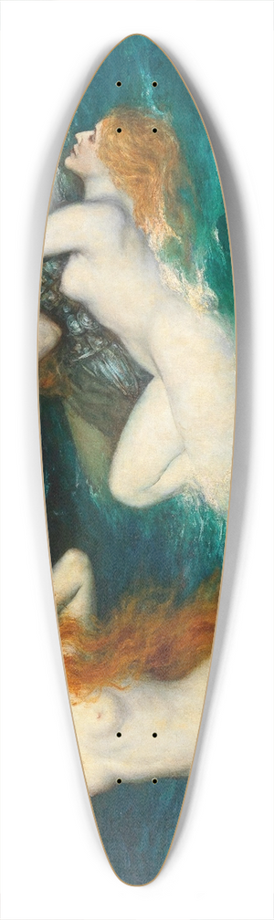 Ferdinand Leeke - The Rhinemaidens 39.3 inch art pintail longboard deck
