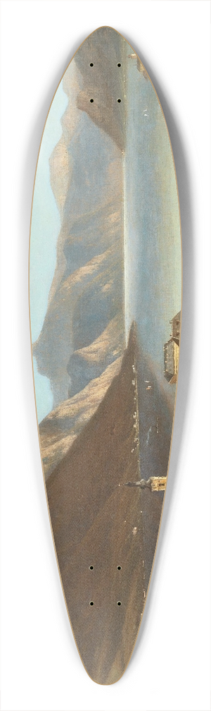 Ferdinand Lepie - View of Gmunden and Schloss Ort 39.3 inch art pintail longboard deck