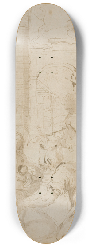 Carlo Bononi - Adoration of the Shepherds 8.25 inch art skate deck