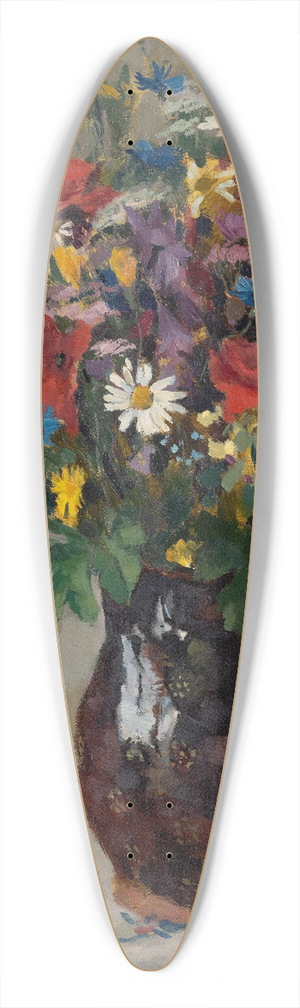 Ferdinand Matthias Zerlacher - Wiesenblumen in Krug 39.3 inch art pintail longboard deck