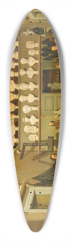 Ferdinand Richardt - A Studio At The Academy Of Fine Arts, Copenhagen 39.3 inch art pintail longboard deck