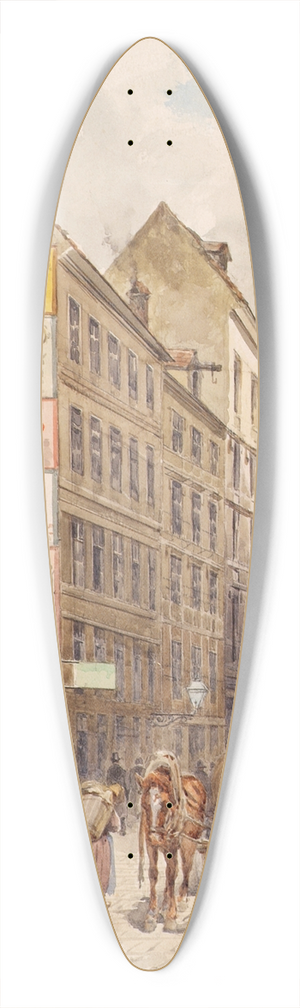 Ferdinand Weckbrodt - Die Kohlmessergasse und der Salzgries bei der Ruprechtsstiege 39.3 inch art pintail longboard deck