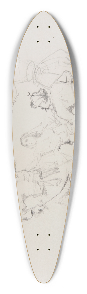 Ferdynand Bryll - scena rodzajowa 39.3 inch art pintail longboard deck