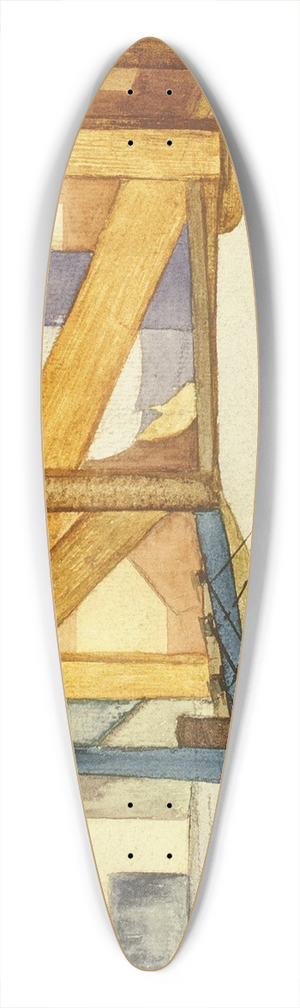 Fermn Revueltas - Outdoor Scaffolding 39.3 inch art pintail longboard deck