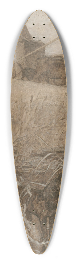 Fernand Cormon - Gaulois  cheval 39.3 inch art pintail longboard deck