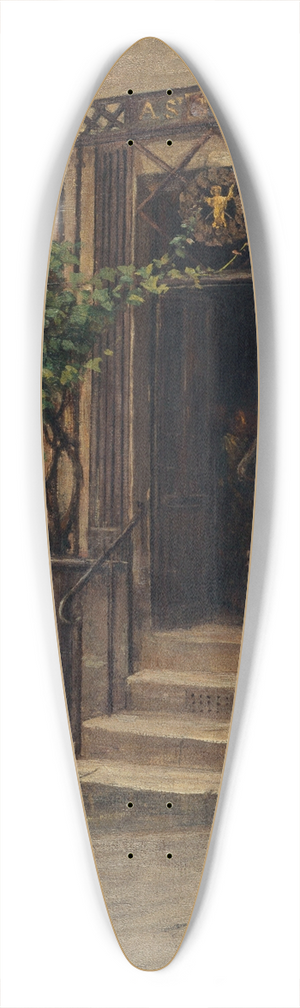 Fernand Maillaud - Auberge  lenseigne de Saint-tienne, rue de la Montagne-Sainte-Genevive 39.3 inch art pintail longboard deck
