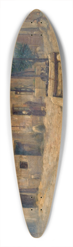 Fernand Maillaud - La cour de lhtel Saint-Adrien, 264, rue Saint-Jacques 39.3 inch art pintail longboard deck