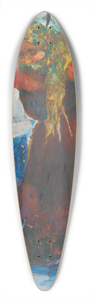 Filipp Malyavin - Russian Baba Carrying Water 39.3 inch art pintail longboard deck