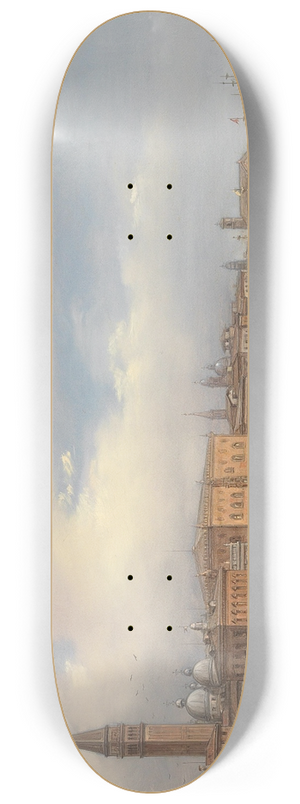 Carlo Canella - View of the Doges Palace from the Dogana in Venice 8.25 inch art skate deck