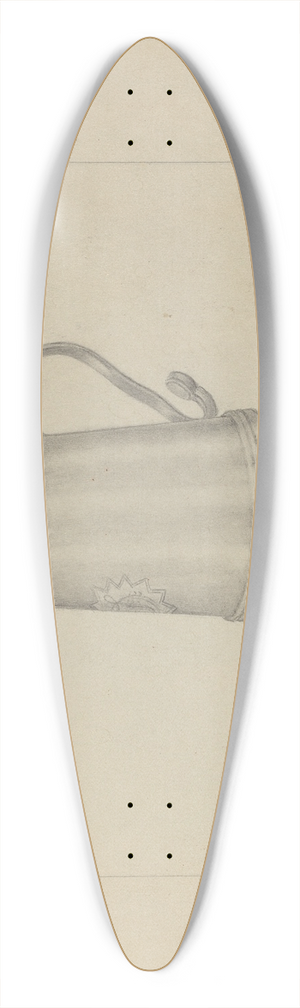 Filippo Porreca - Silver Mug 39.3 inch art pintail longboard deck