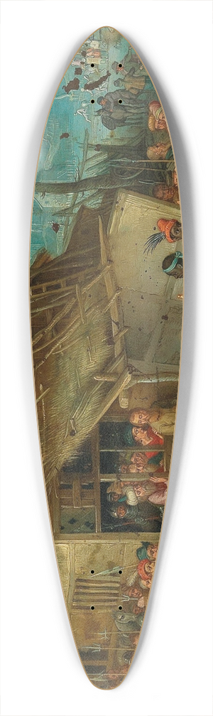 Flemish School - The Adoration of the Magi 39.3 inch art pintail longboard deck