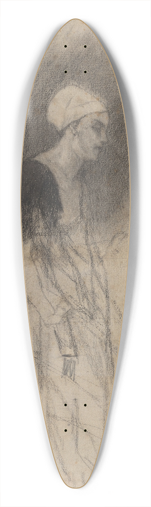 Flicien Rops - A Bourbonnais Woman 39.3 inch art pintail longboard deck