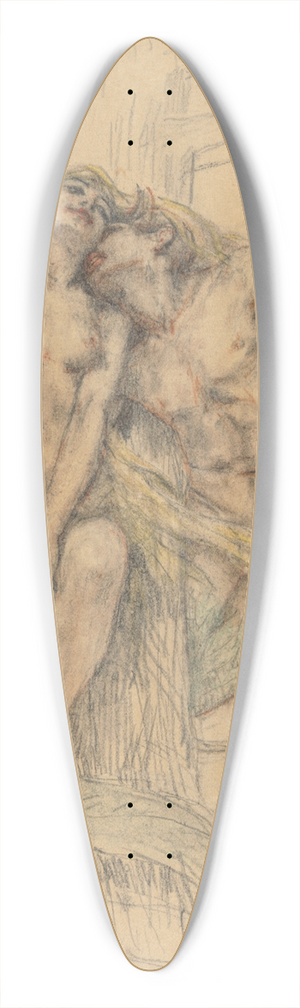 Flicien Rops - Eritis similes Deo 39.3 inch art pintail longboard deck