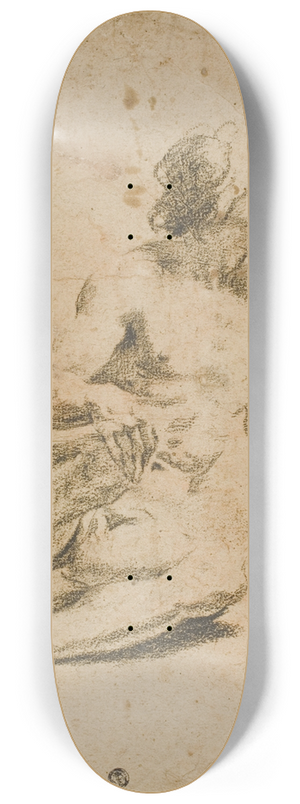 Carlo Cignani - Seated Male Nude 8.25 inch art skate deck Carlo Cignani - Seated Male Nude 8.25 inch art skate deck