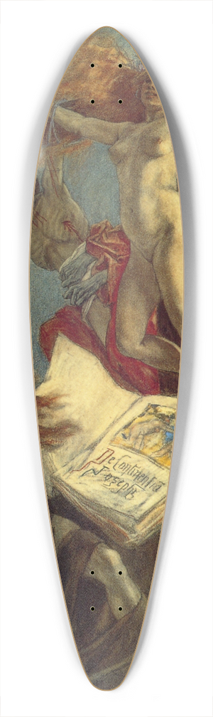 Flicien Rops - La tentation de Saint Antoine 39.3 inch art pintail longboard deck Flicien Rops - La tentation de Saint Antoine 39.3 inch art pintail longboard deck