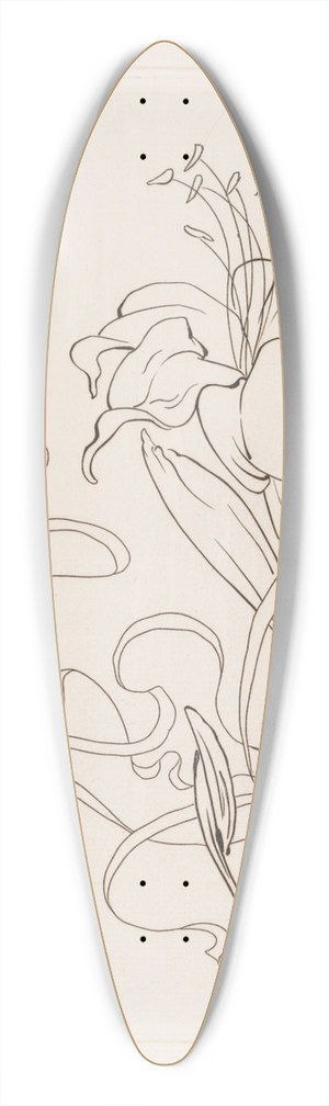Flix Bracquemond - Assiette (lis). 39.3 inch art pintail longboard deck Flix Bracquemond - Assiette (lis). 39.3 inch art pintail longboard deck