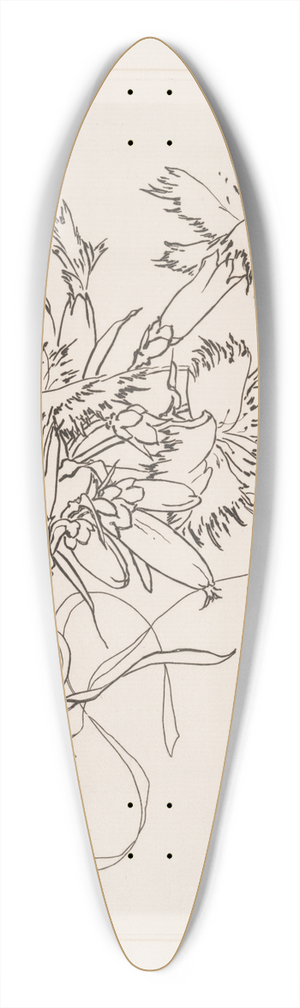 Flix Bracquemond - Assiette (oeillet). 39.3 inch art pintail longboard deck Flix Bracquemond - Assiette (oeillet). 39.3 inch art pintail longboard deck