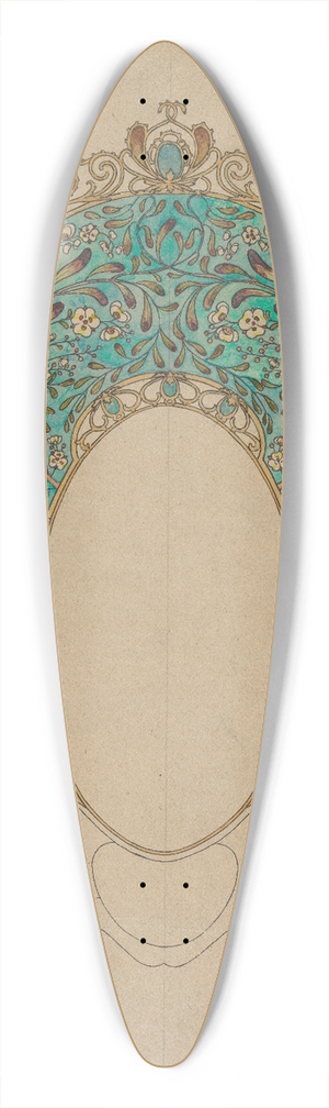Flix Bracquemond - Designs for a Hand Mirror 39.3 inch art pintail longboard deck Flix Bracquemond - Designs for a Hand Mirror 39.3 inch art pintail longboard deck