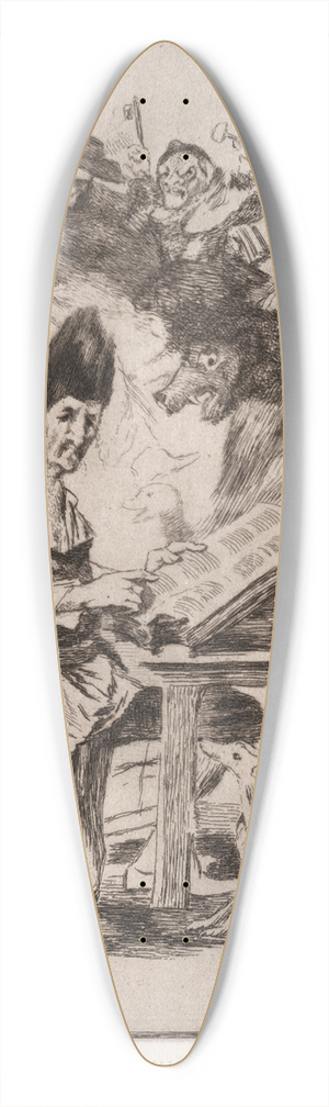 Flix Bracquemond - Don Quichote, after Goya 39.3 inch art pintail longboard deck Flix Bracquemond - Don Quichote, after Goya 39.3 inch art pintail longboard deck