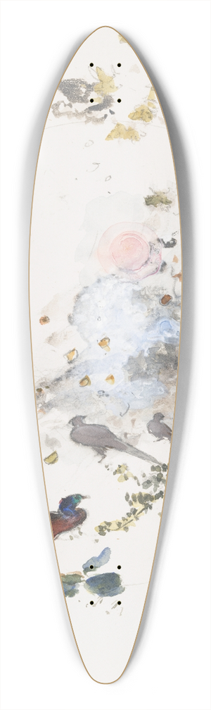 Flix Bracquemond - Le brouillard. 39.3 inch art pintail longboard deck