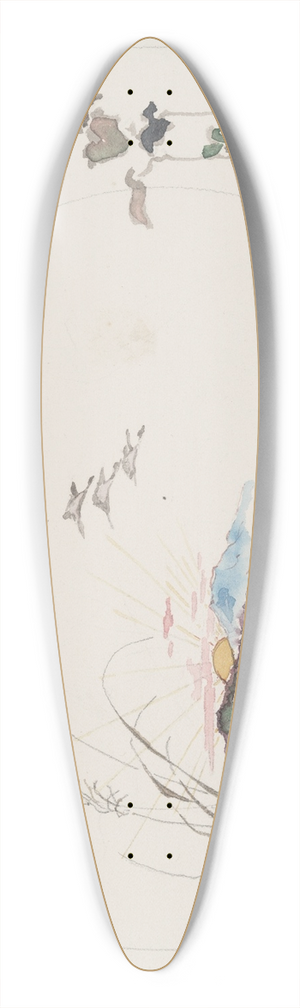 Flix Bracquemond - Plein soleil 39.3 inch art pintail longboard deck