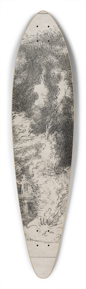 Flix Bracquemond - The Garden of the Inn at Dulwich 39.3 inch art pintail longboard deck Flix Bracquemond - The Garden of the Inn at Dulwich 39.3 inch art pintail longboard deck