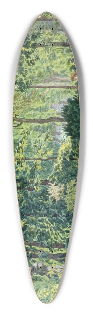 Flix Brard - Square de la Mairie (XIV A) Paris 39.3 inch art pintail longboard deck
