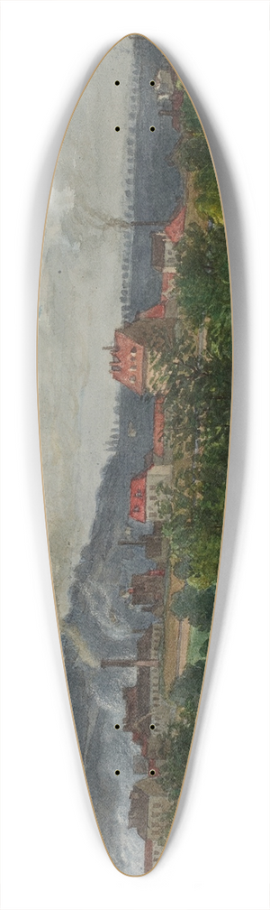 Flix Brard - Vue de la porte de Vanves prise de la rue de Bagneux au Grand-Montrouge 39.3 inch art pintail longboard deck