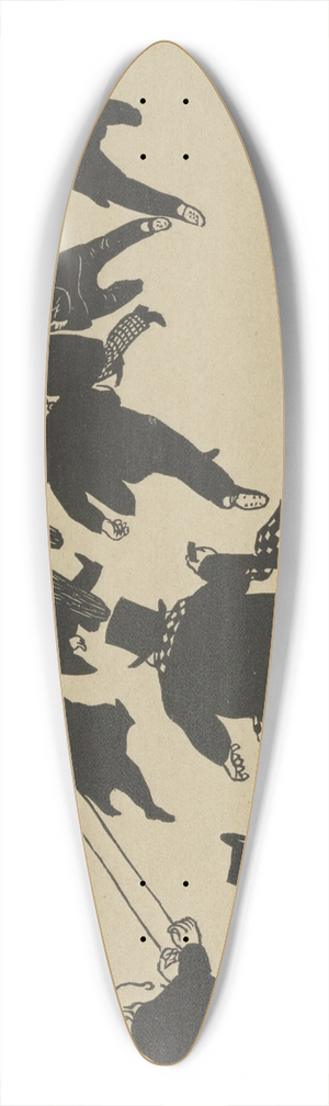 Flix Vallotton - La manifestation 39.3 inch art pintail longboard deck Flix Vallotton - La manifestation 39.3 inch art pintail longboard deck