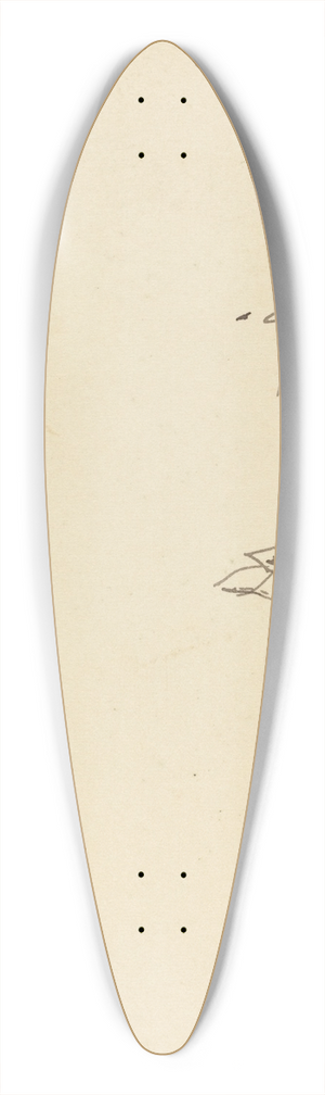 Flix Ziem - A Cove with a Sailboat 39.3 inch art pintail longboard deck Flix Ziem - A Cove with a Sailboat 39.3 inch art pintail longboard deck
