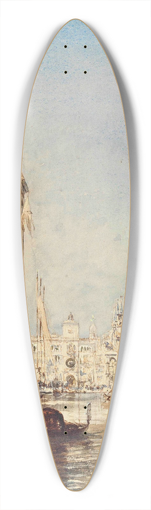 Flix Ziem - Le Mle et la Piazetta, inondation 39.3 inch art pintail longboard deck