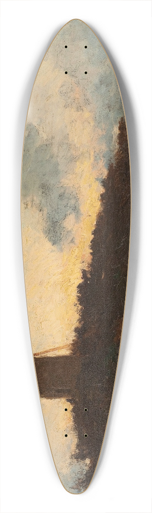 Flix Ziem - Le Moulin [Environs De Martigues] 39.3 inch art pintail longboard deck