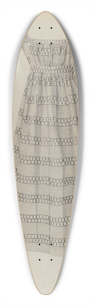 Florence Grant Brown - Childs Dress 39.3 inch art pintail longboard deck