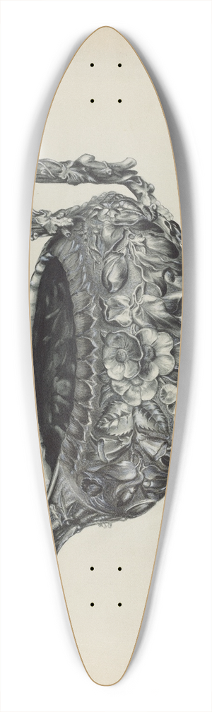 Florence Hastings - Silver Creamer 39.3 inch art pintail longboard deck