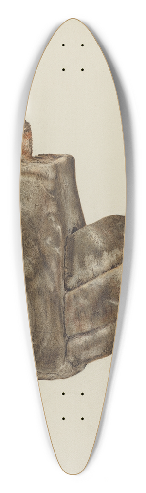 Florence Hastings - Wooden Stirrup 39.3 inch art pintail longboard deck