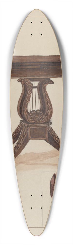 Florence Neal - Card Table 39.3 inch art pintail longboard deck