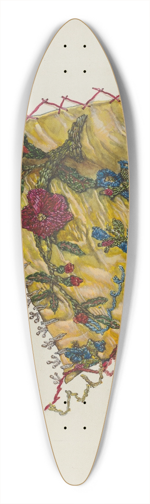 Florence Truelson - Patchwork Quilt (Section) 39.3 inch art pintail longboard deck