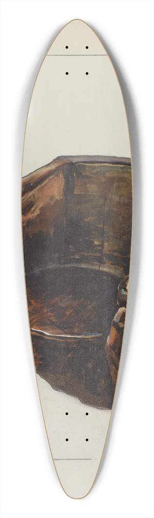 Florence Truelson - Walnut Chair 39.3 inch art pintail longboard deck
