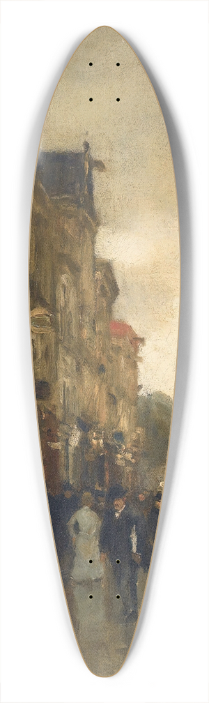Floris Arntzenius - Figures In The Spuistraat, The Hague 39.3 inch art pintail longboard deck